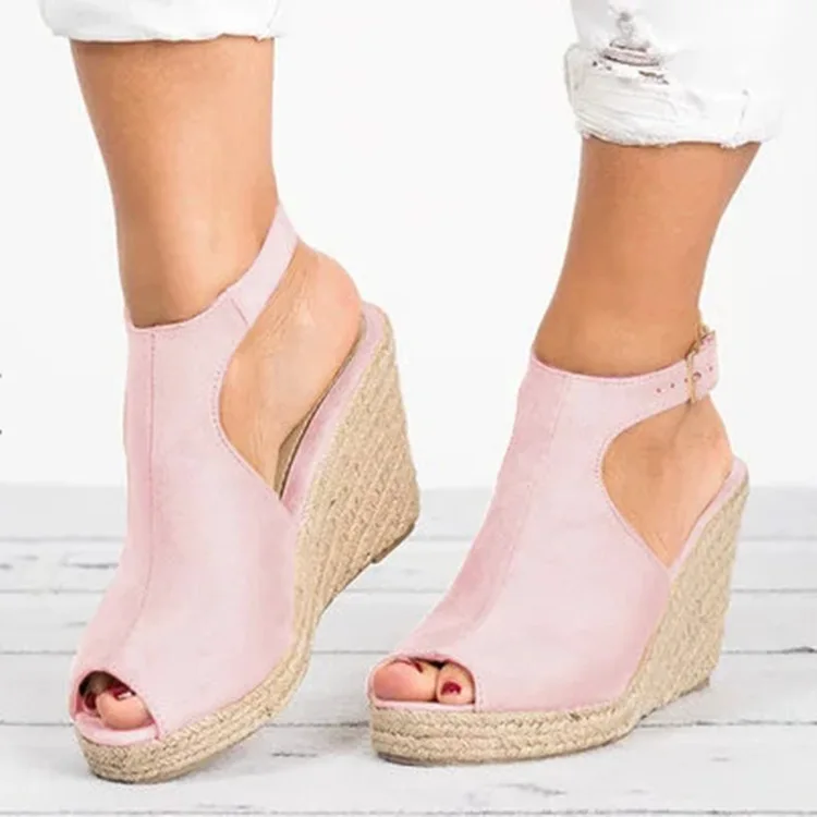 

Women Sandals Summer 2020 Wedges Shoes For Women feminino Black Ladies Sandals