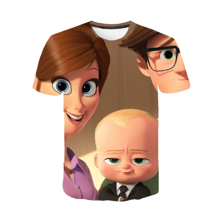

2021 Summer Children Fashion Brand Half Sleeve Sports Jogging T-Shirt 3D Cartoon Print Loose Casual Tide Short Sleeve Undershirt