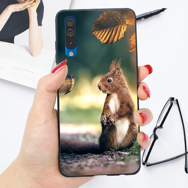 OO8 Чехол для samsung A50 A10 A20 A20e A30 A40 A70 чехол силиконовый мягкий чехол Яркий глянцевый чехол - Цвет: OO8