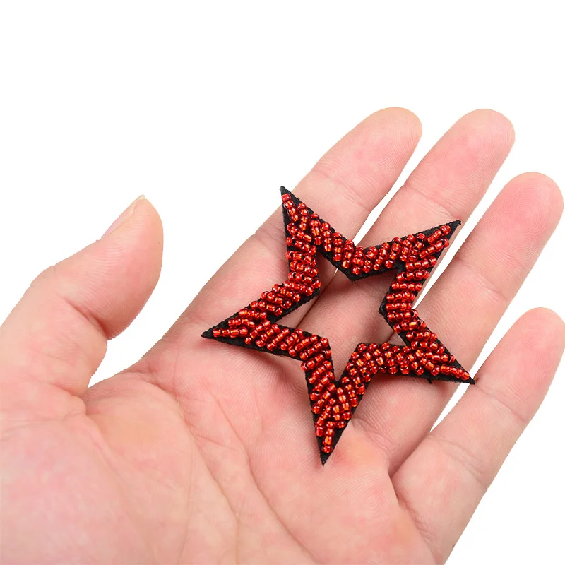 1 шт. маленькая красная звезда Стразы бусины нашивки для шитья одежды DIY модные