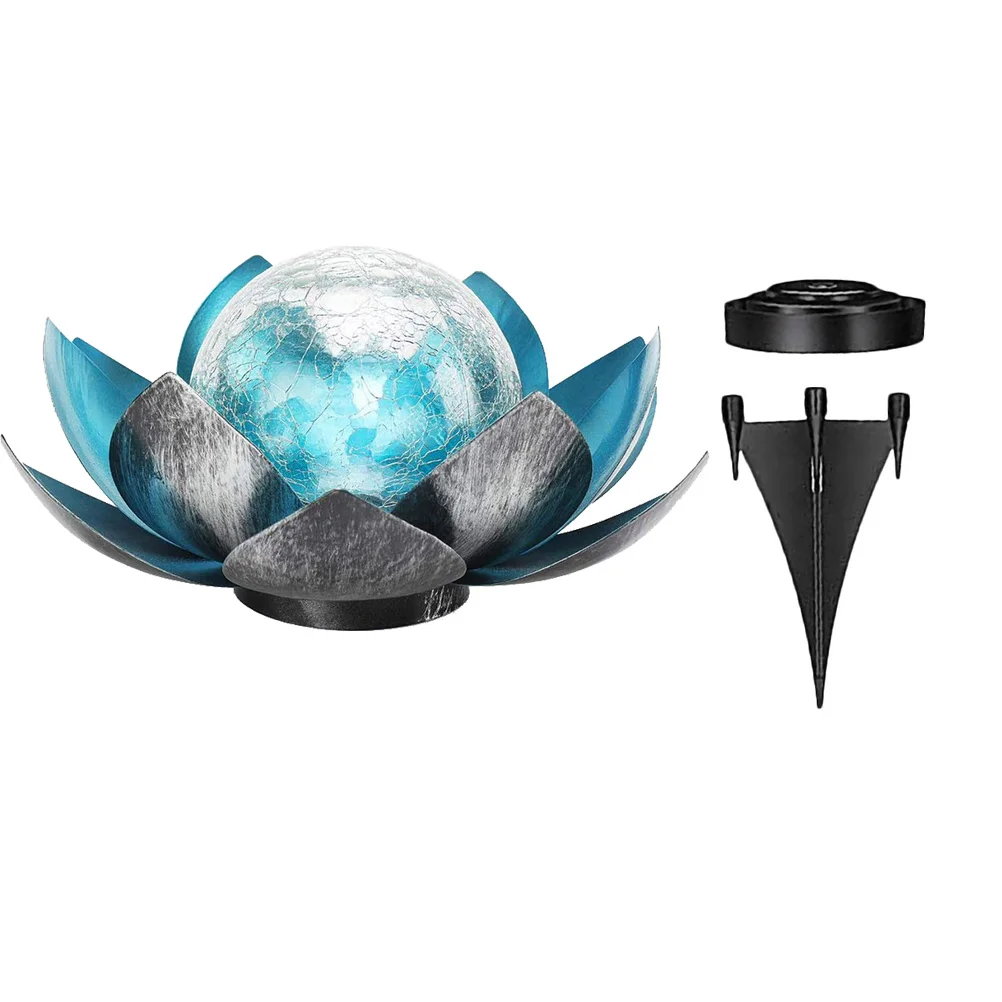 

Waterproof LED Solar Stake Light Ground Inserted Lamp Creative Lotus Shape Lawn Light