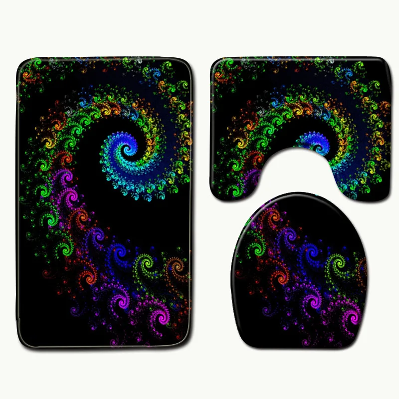 

Zeegle 3pcs Anti Slip Bath Mats Bathroom Rugs Toilet Mat Carpet Lid Toilet Cover Bathroom Non Slip Shower Mat Washable Bath Mat