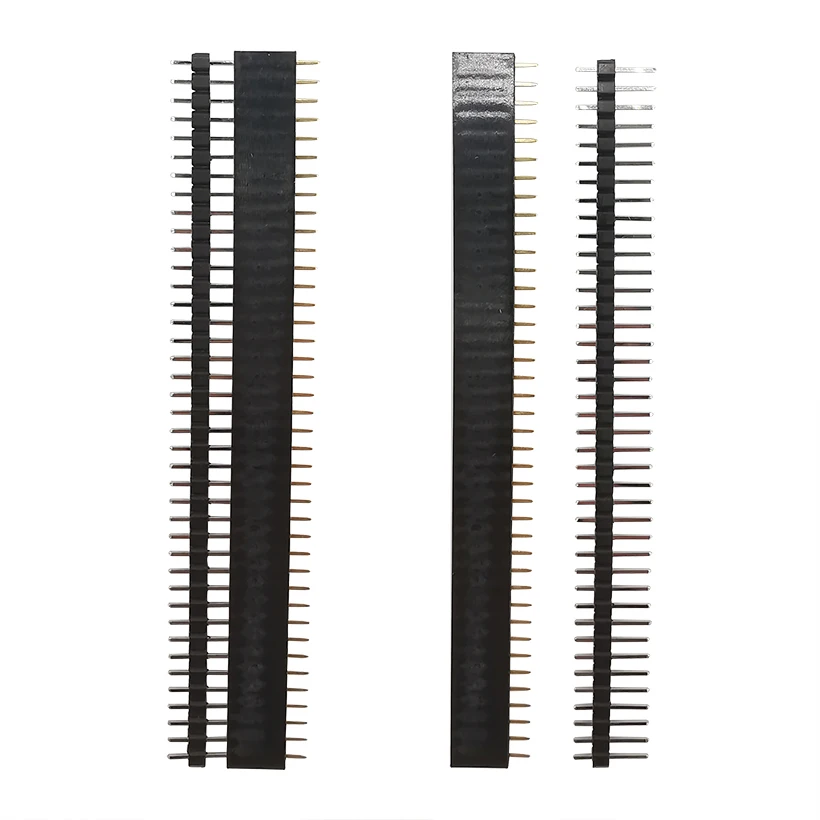 

5/10Pair Black 40 Pin 1x40 2.54mm Single Row Female Male Breakable Pin Header PCB JST Connector Strip for Arduino