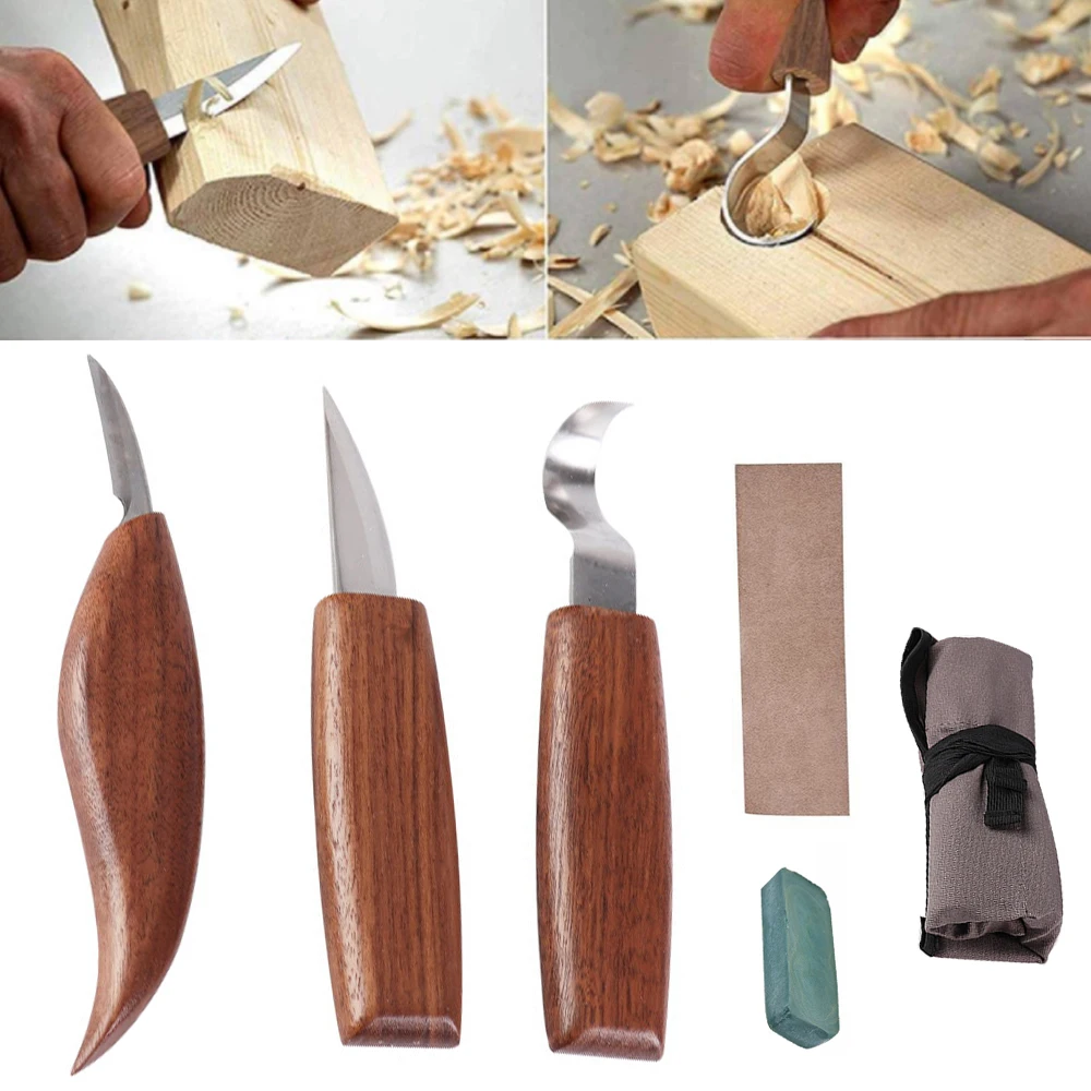 

Chisel 5Pc/Set Woodworking Cutter Hand Tool Set Carving Knife Wood Color Carpenter Chisels Durable Engraving Suit ToolCarpentry