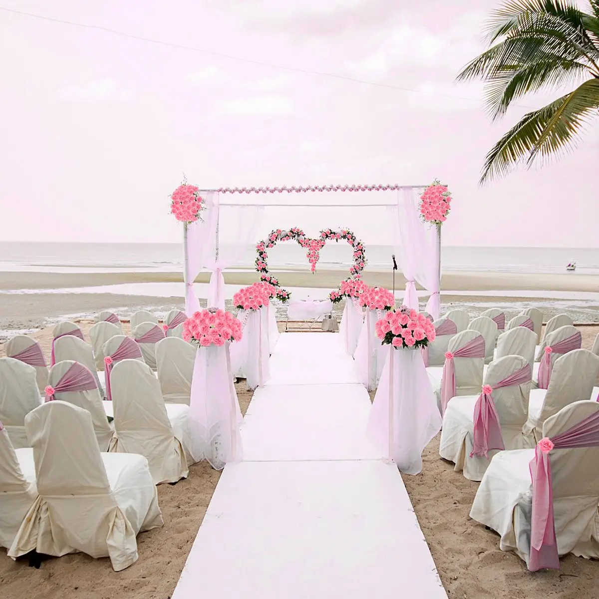 20 шт. шелк с изогнутыми полями 7 см цветок розы голова искусственный для украшения