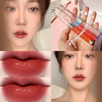 natural high gloss lipstick transparent fine shimmering pearl lip gloss lipstick moisturizing non sticky plumping lip glosstslm1