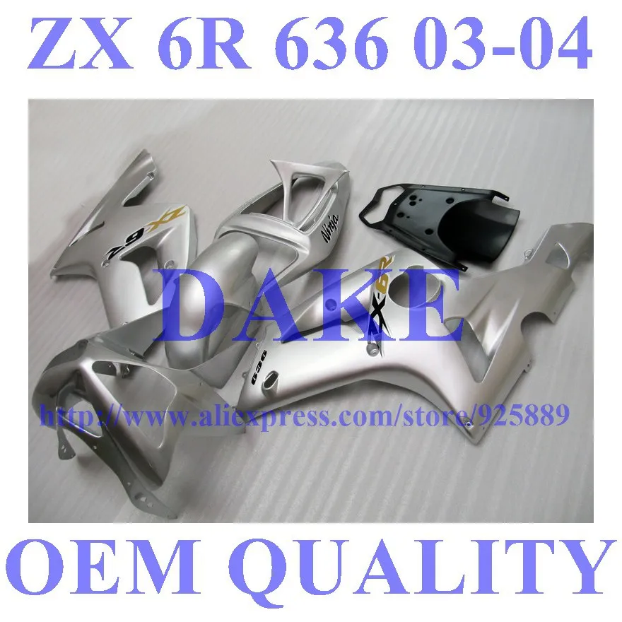 

Tim Siltimer Fairing Kit FOR KAWASAKI NINJA ZX 6R 636 03 04 ZX-6R ZX6R 2003 2004 ZX 6R 03 04 Fairings SXY7