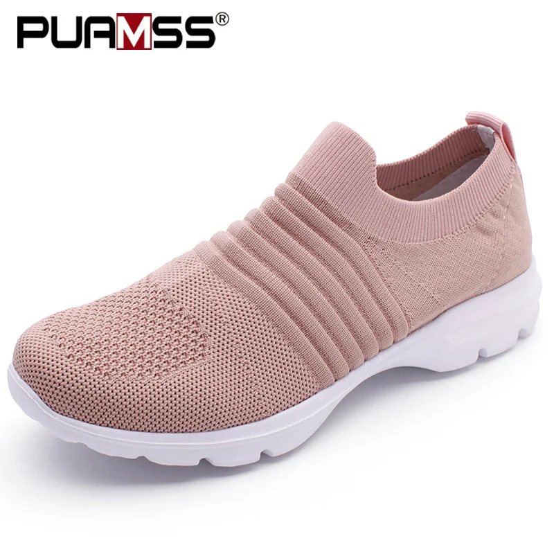 Весна 2020 Новинка Женская обувь Легкие ботинки Женские повседневные носки на