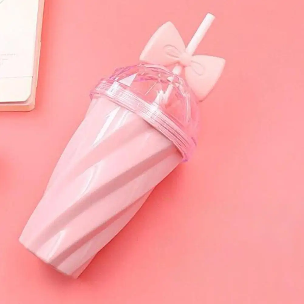 Studyset 400 мл милый бантик цветастый с переплетенными линиями чашка соломинкой для