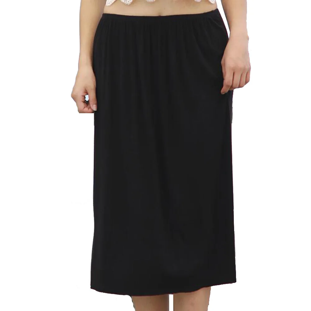 

Half Slips Women Intimates Inner Skirt Soft Extender Knee Length Lady Underskirt Petticoat Under Dress Underwear Bottoming Skirt