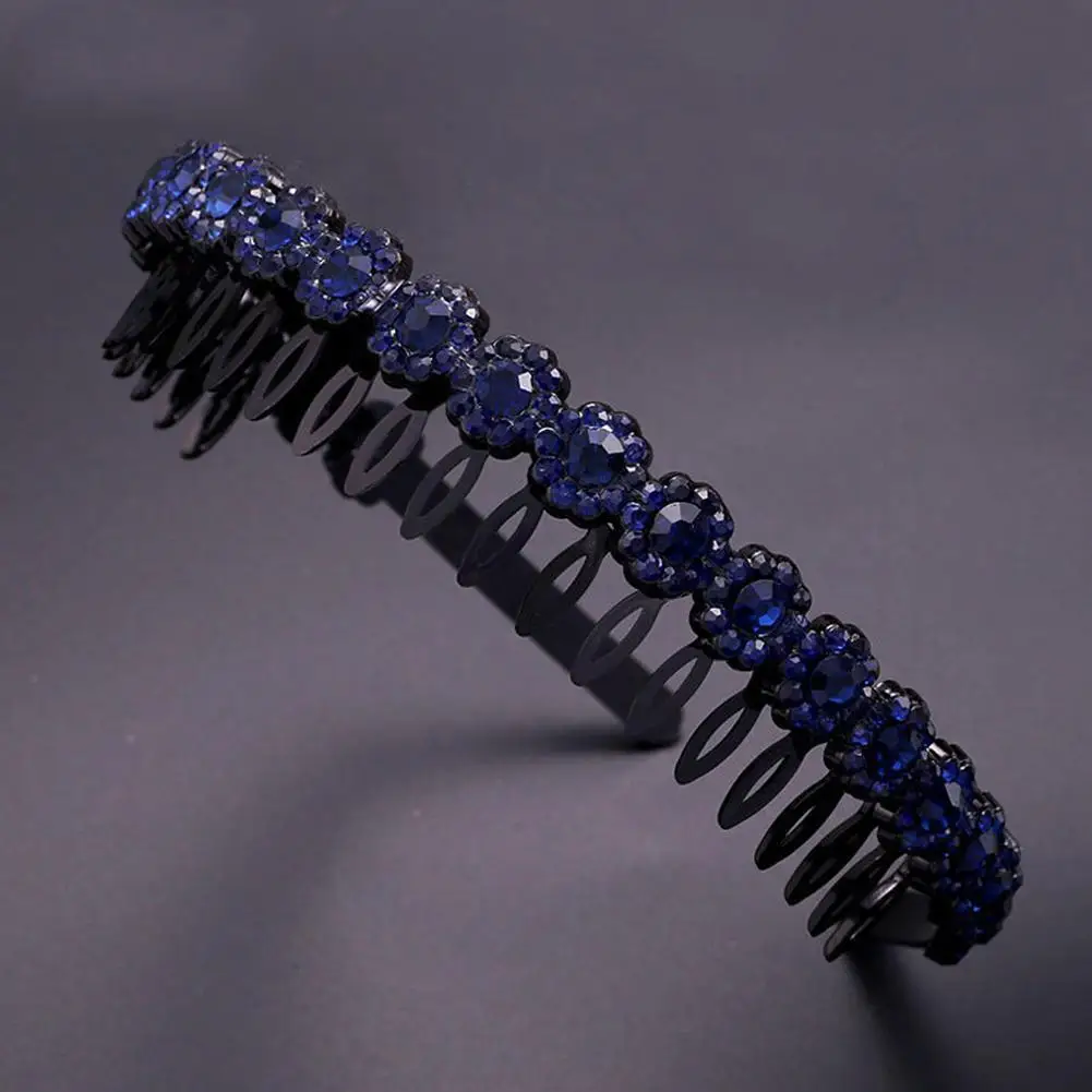 

Luxury Multicolor Headband Rhinestone Comb Thin Hair Girl Accessories Hair Fashion Hairbands For Women Hoop Bridal Crystal