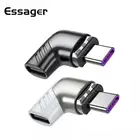 Essager 100 Вт USB Type C Магнитный адаптер Type-C штекер USB C женский магнитный разъем для Mackbook Pro Xiaomi Huawei USB-C