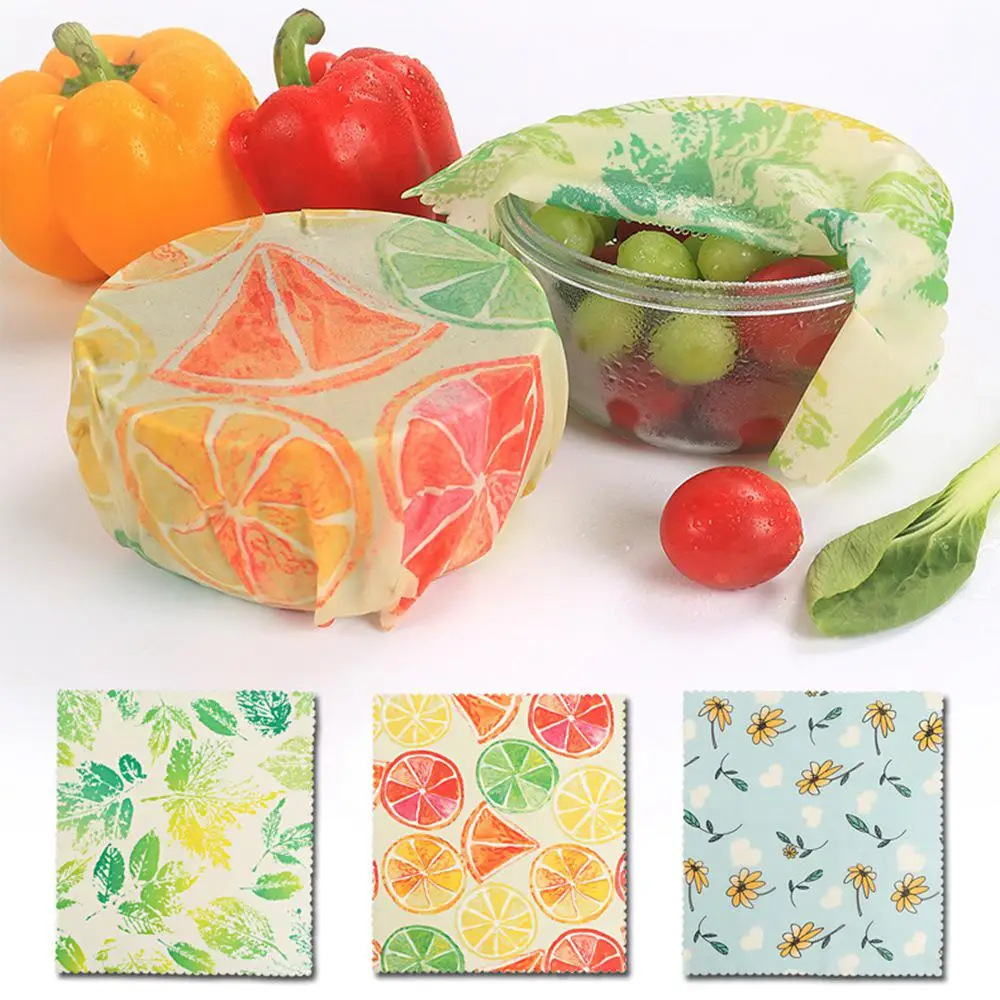 1 шт многоразовые пчелиный воск ткань обертывание еда свежий мешок крышка стрейч