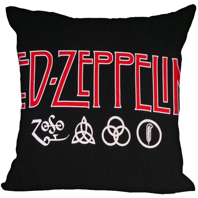 Новое поступление Led Zeppelin наволочка для спальни для дома или офиса, декоративные наволочки квадратная Подушка на молнии чехлы Сатиновые мягкие не выцветают