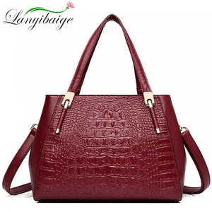 Дизайнерские кожаные дамские сумки из ПУ, высокое качество, деловой стиль, винтажная сумка на плечо, большая вместительность, сумки через плечо для женщин