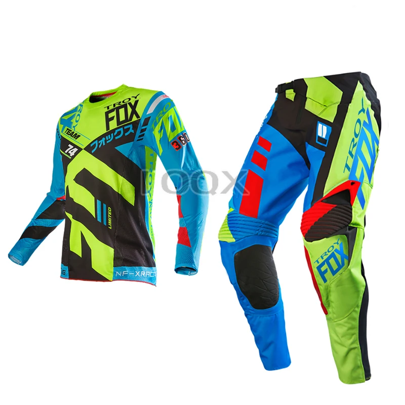 

2019 Troy Fox MX 360 комплект мужской экипировки для мотокросса гоночного вездехода внедорожника спортивные брюки трикотажные комбинированные