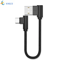 20cm usb cable for iphone type c short 2 4a fast charging cable elbow 90 degree usb c micro usb data cable for all smartphones
