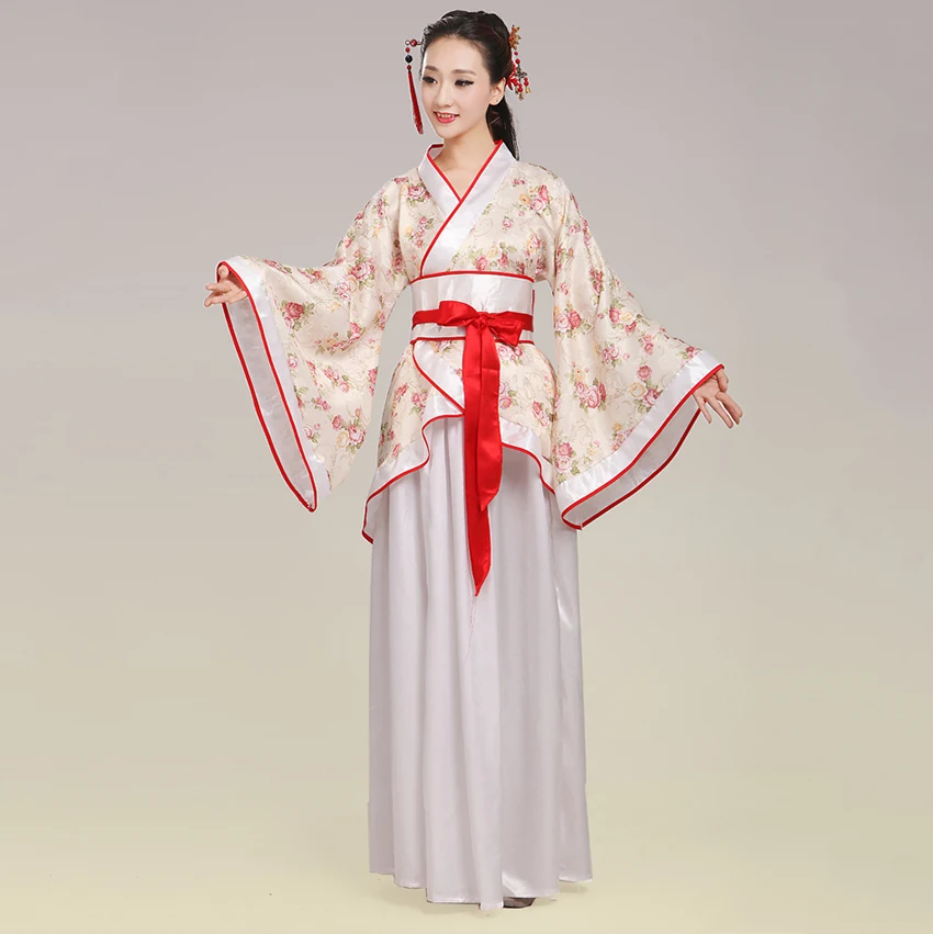 Древнее платье Hanfu Tangsuit традиционная китайская одежда династия элегантный стиль принцессы народный танцевальный костюм праздничная одежда