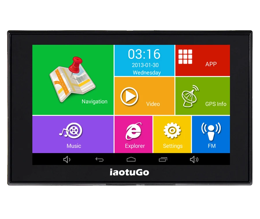 IaotuGo 5 дюймов емкостный Android gps Автомобильный gps навигатор MTK8127 четырехъядерный 8G хранение 512RAM wifi Bluetooth AV-IN навигация