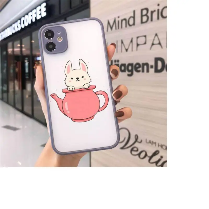 

cute animal Elephant Bird Rabbit Phone Cases Matte Transparent for iPhone 7 8 11 12 s mini pro X XS XR MAX Plus cover funda
