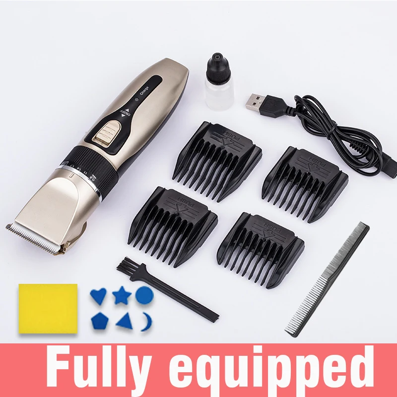 

2022 electric hair clipper hair clipper set USB rechargeable professional cordless shaver trimmer child safety hair shaver