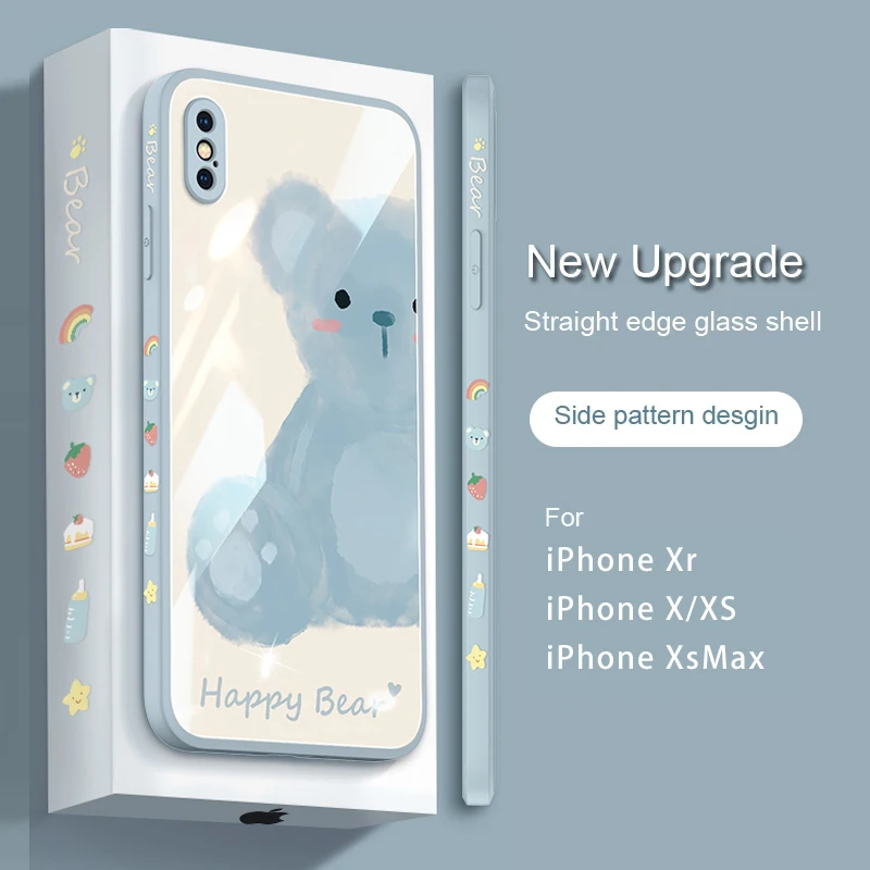 

Противоударный чехол из закаленного стекла для iPhone X, XR, с цепочкой и жидким силиконовым покрытием для iPhone X, XS Max