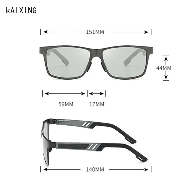 

KAIXING Brand Photochromic Sunglasses Men Vintage Aluminum Magnesium Polarized Driving Glasses Shades For Women Gafas De Sol