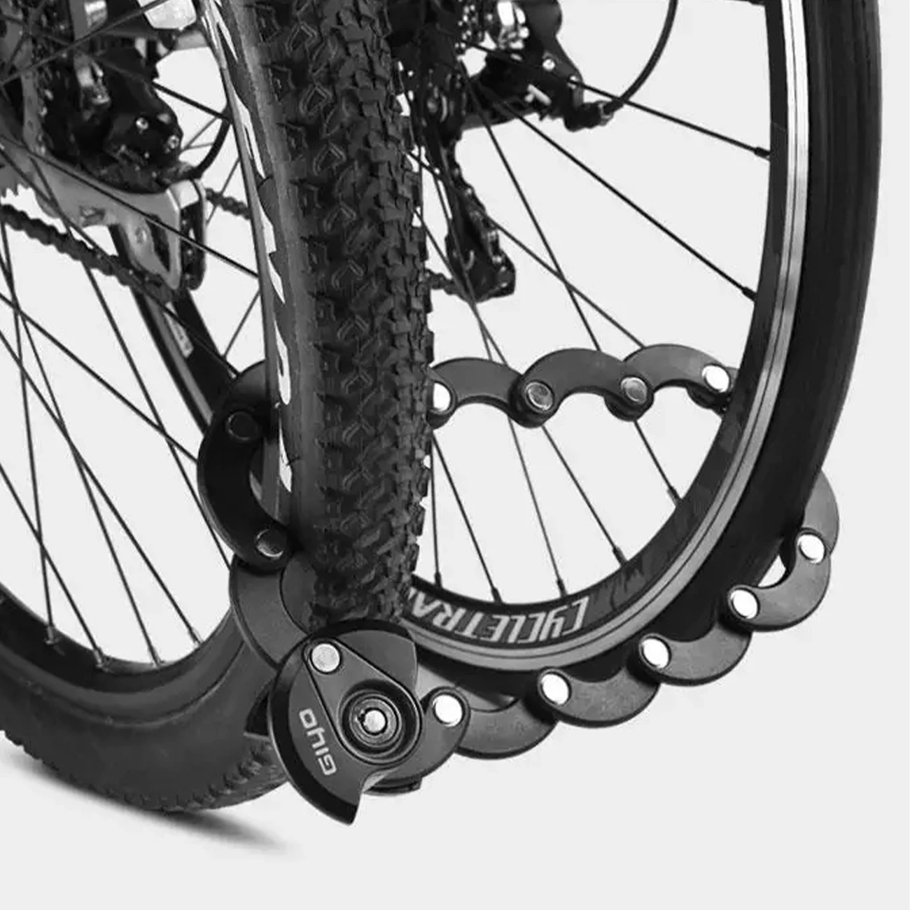 

GIYO Foldable Black Bike Lock Hamburg-Lock Alloy Anti-Theft Strong Security Bicycle Folding Lock Mount Bracket Bike Chain Lock