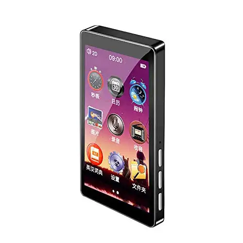 D20-MP3player-black Новейший MP3-плеер RUIZU D20 3,0 дюймов полный сенсорный экран Встроенный динамик HIFI музыкальный плеер без потерь с FM, видеоплеер - Цвет: D20-MP3player-black