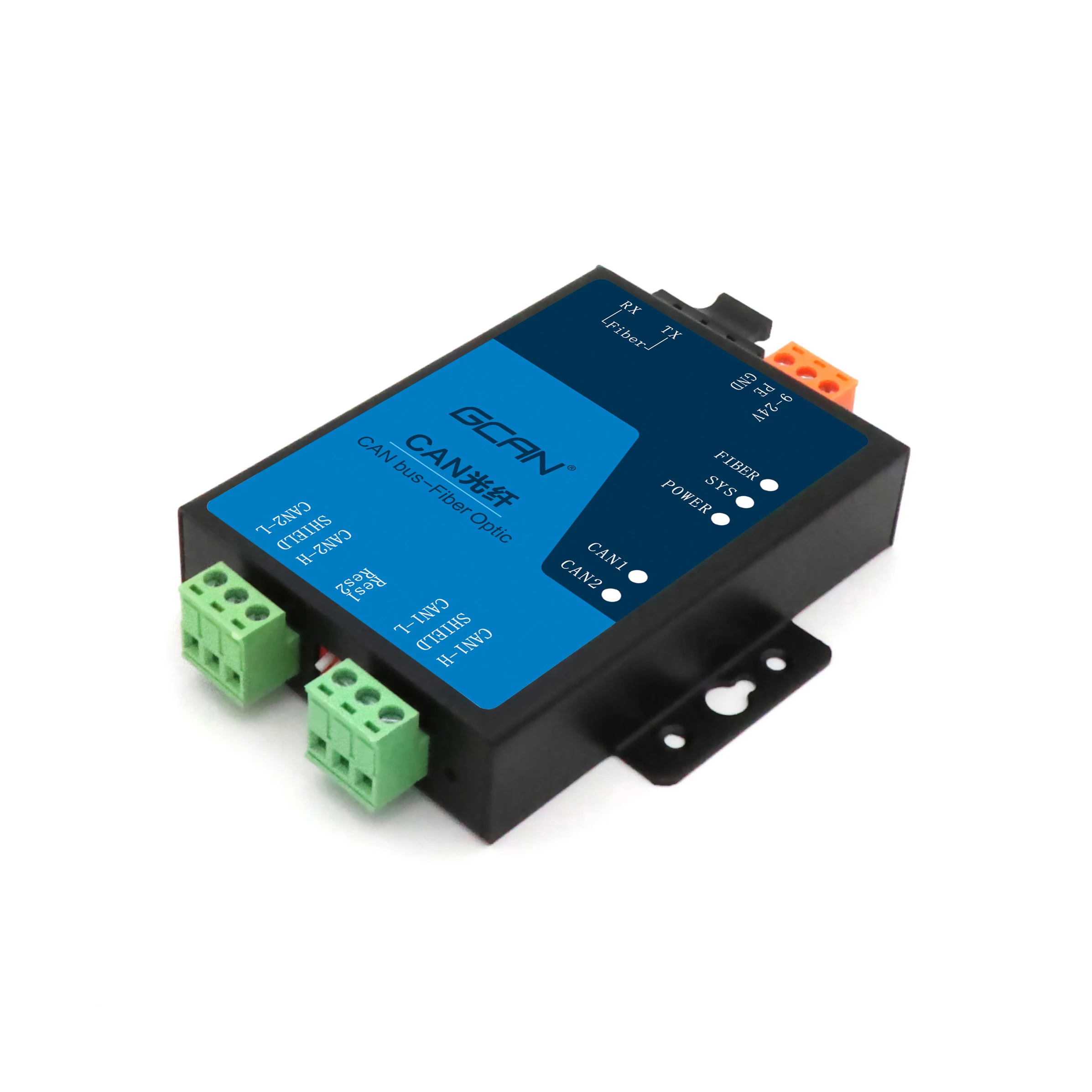 GCAN Fiber to CAN Converter Single/Dual Support Ring Network Structure