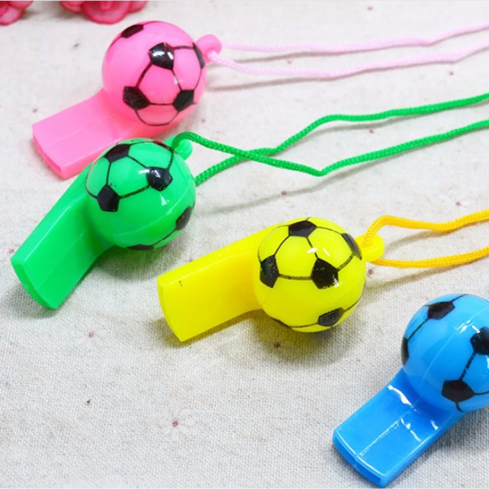 

2 Pcs Football Soccer Rugby Cheerleading Whistles Pea Fans Whistle Referee Sport Party Training School Colourful Random Color