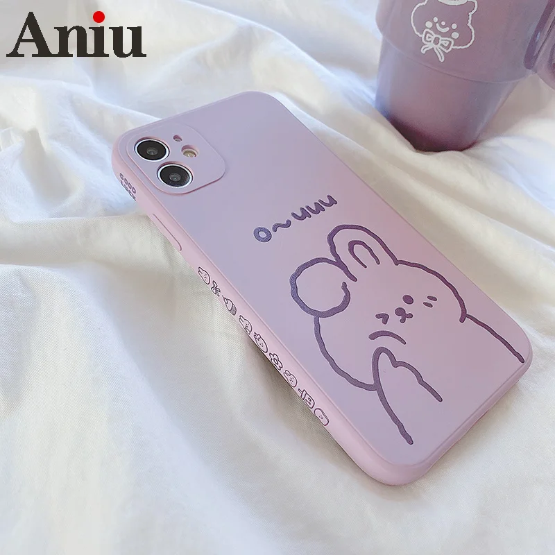 

For iPhone 13 Pro Max Case Bear Side Pattern Phone Case For iPhone 12 11 Pro Max X XR XS Max 7 8 Plus Soft IMD Phone Cover