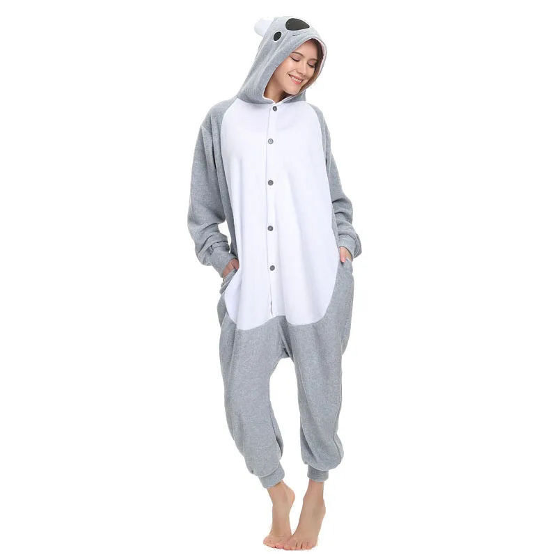 Животное коала женщин Onesie пижамы взрослых Забавный кигуруми Домашняя одежда Pajames