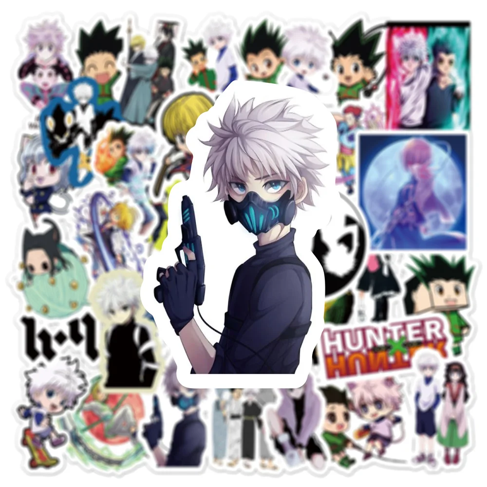 

50Pcs Cute hunte x hunte Anime Waterproof Stickers For Laptop Car Computer Notebook Phone Skateboard Kids and Adults