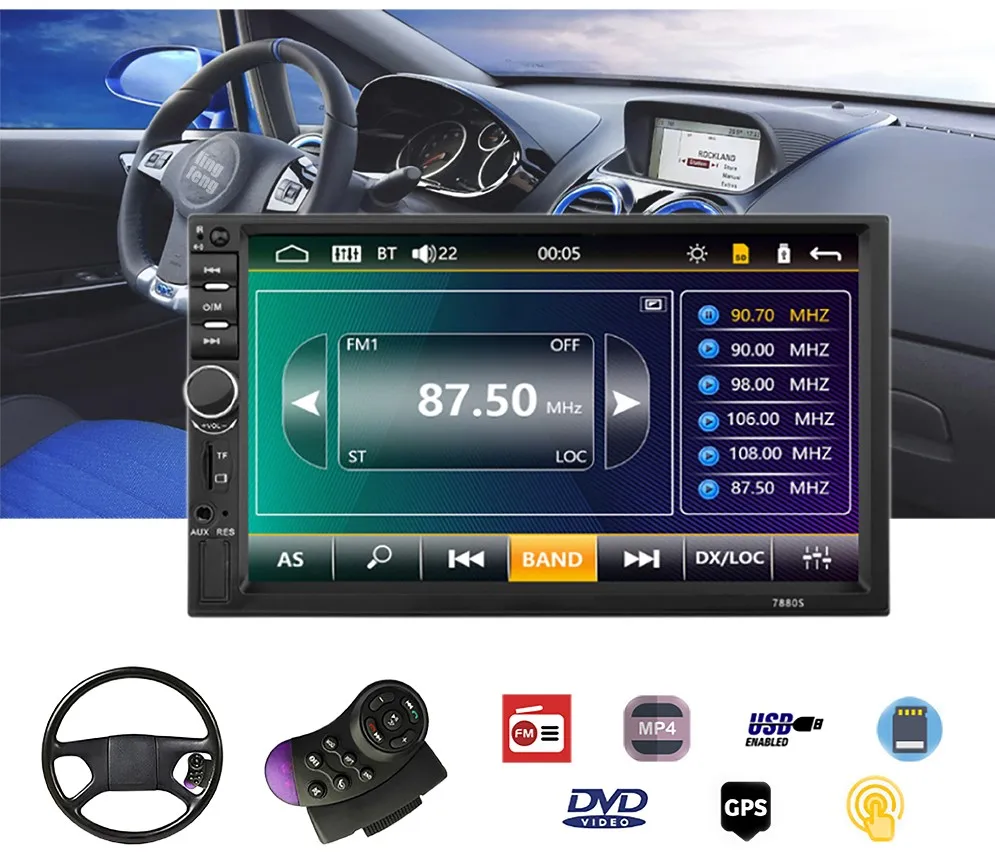 2 Din автомобильное радио 7 дюймов HD Автомобильный мультимедийный плеер 7018B Авто