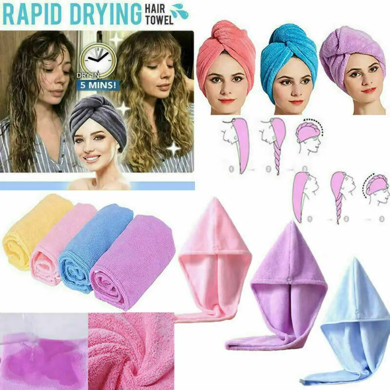 Прозрачное полотенце из микрофибры с высокой крышкой Быстросохнущий волшебный