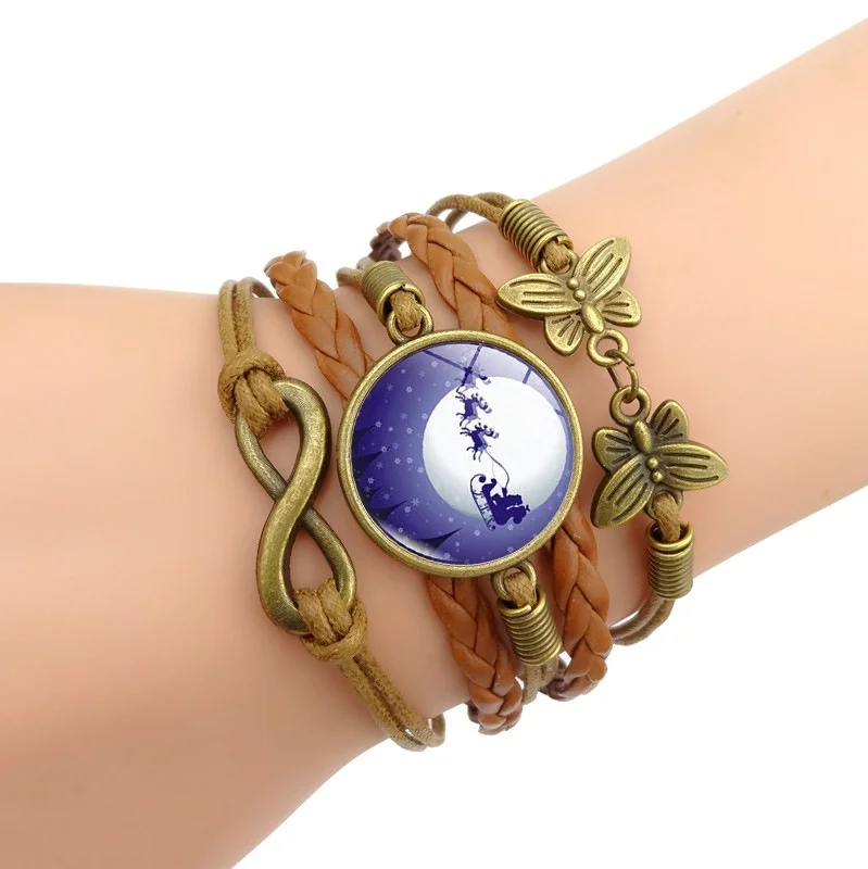 Новые горячие продукты PU Дети Рождественские подарки кожаный браслет время