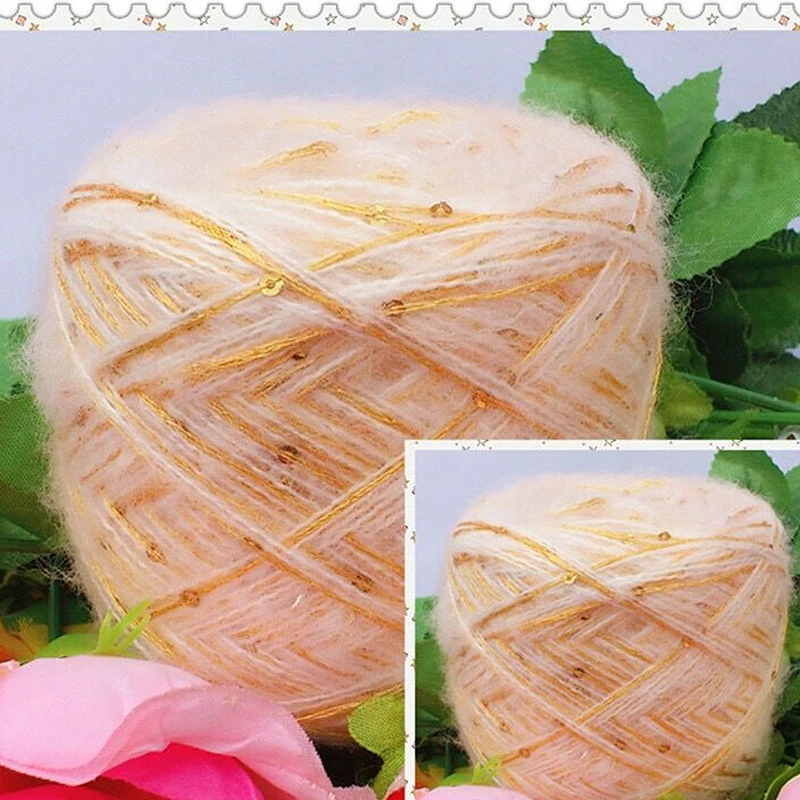 Сегментная окрашенная пряжа 50 г/шар Ангола влюбленные ощущения тонкая мохеровая