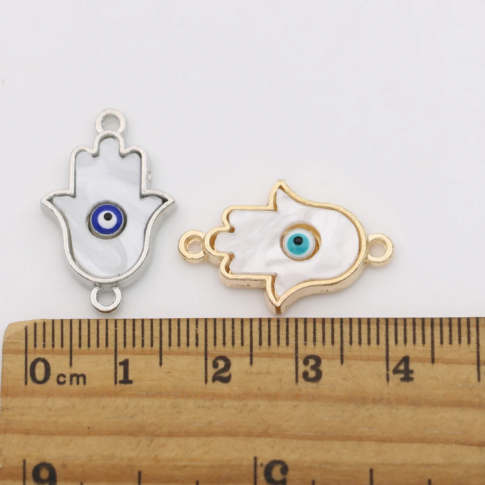 5 шт. Позолоченный Хрустальный Фатима для рук сглаза очаровательные разъемы