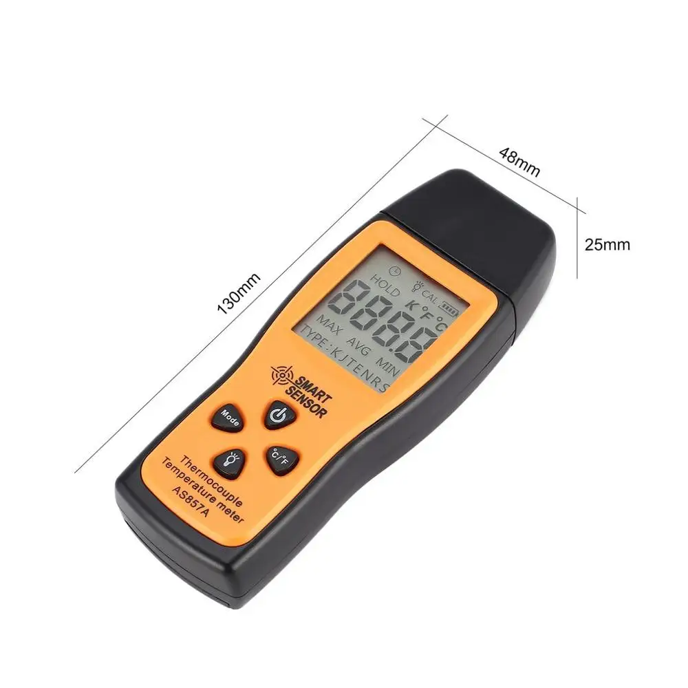 Цифровой смарт датчик AS857A Термометр термопары одноканальный измеритель