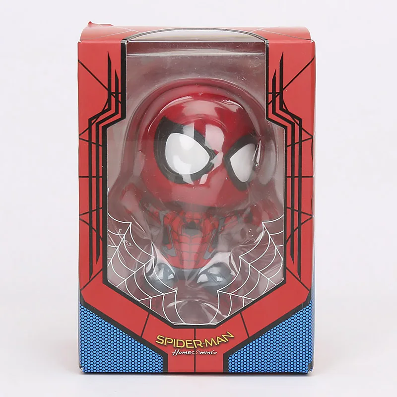 Мини 10 см Marvel игрушки Дэдпул фигурка качающаяся голова 1/10 масштаб предварительно окрашенный Человек-паук Черная пантера Коллекционная модель куклы игрушки - Цвет: 8.5cm box