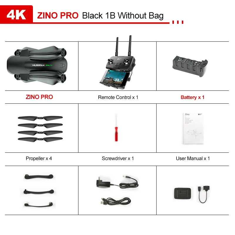 

Original Hubsan Quadcopter ZINO PRO GPS 5G WiFi 4KM FPV with 4K UHD Camera 3-Axis Gimbal Sphere Panoramas RC Drone Quadcopter