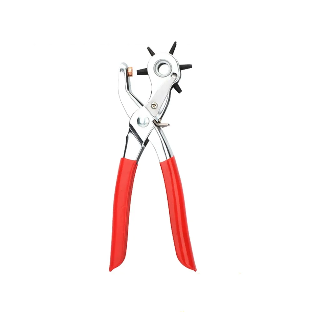 Ручной Дырокол для кожи ремня искусственный вращающийся инструмент дырокол