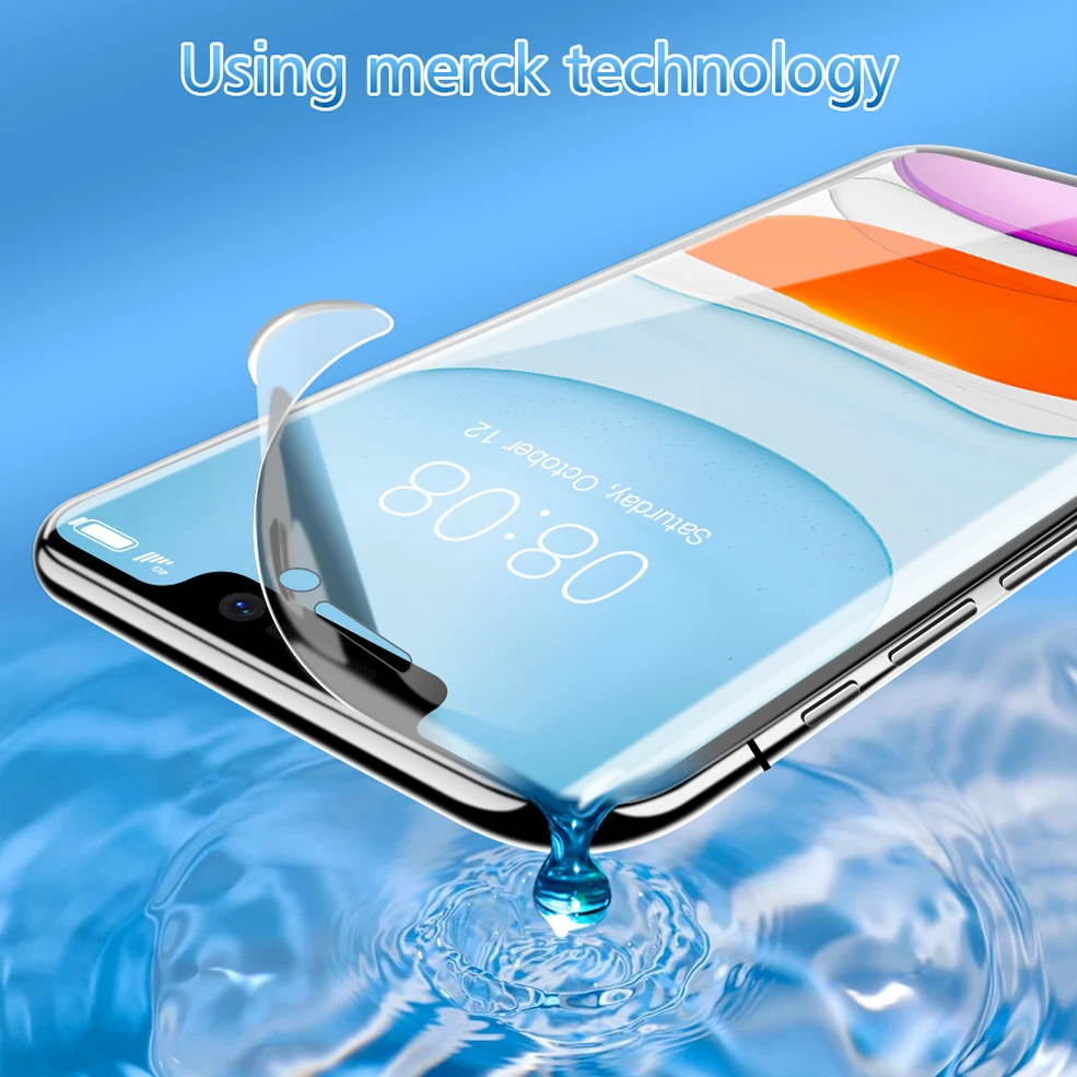 Мягкая изогнутая Гидрогелевая пленка с полным покрытием для iphone 12 11 Pro Max Mini Aifone