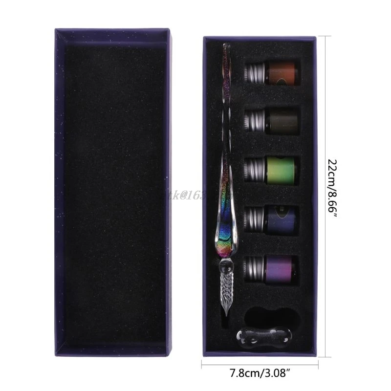 Хрустальное звездное небо стеклянная чернильная ручка для письма перьевая