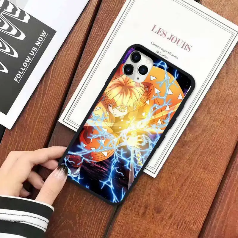 

Agatsuma Zenitsu Demon Slayer anime Phone Case for iPhone 11 12 mini pro XS MAX 8 7 6 6S Plus X 5S SE 2020 XR