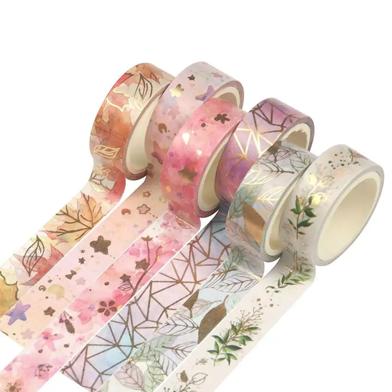 

6 Pcs/Set Washi Tape Flower Plant Masking Tape Decorative Adhesive Washi Tape Stickers Scrapbooking Diary Planner Stationery