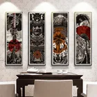 Винтажный постер с японским Самураем, картина Художественная печать на холсте года, настенные картины для современной гостиной, спальни, фермерского дома, украшение