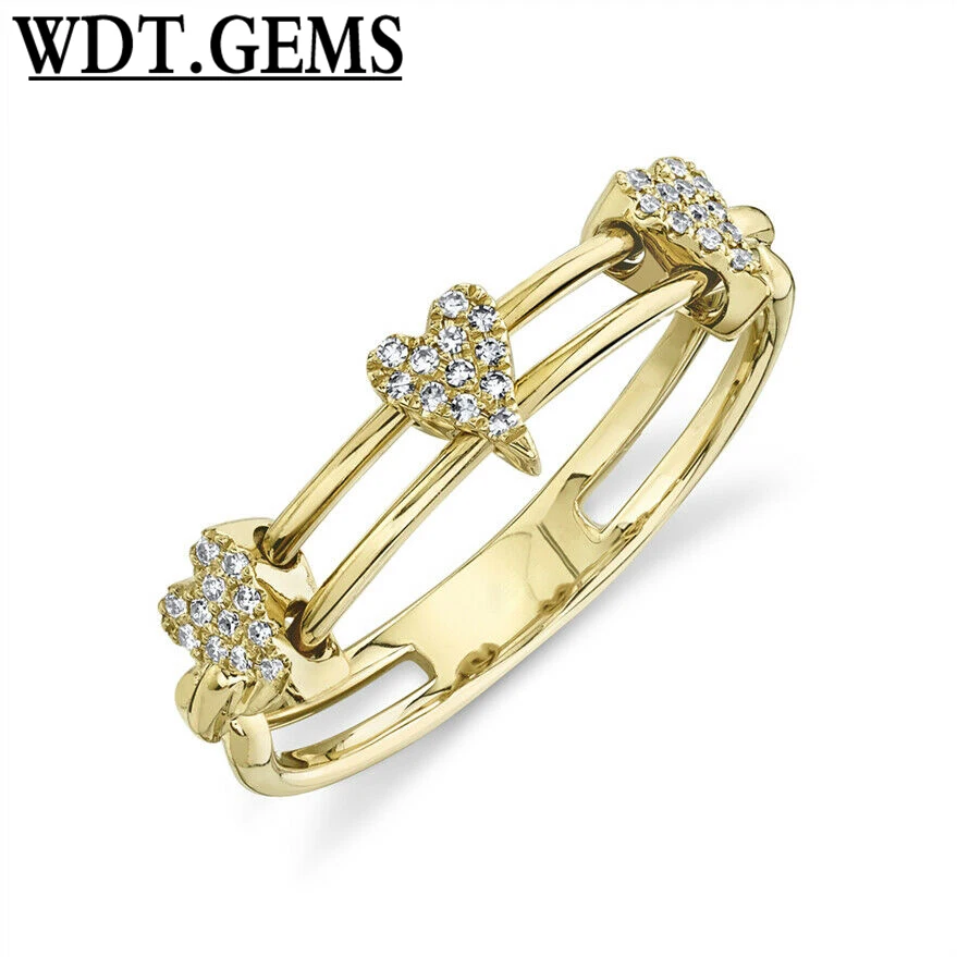 Женское кольцо из желтого золота с бриллиантами | Украшения и аксессуары