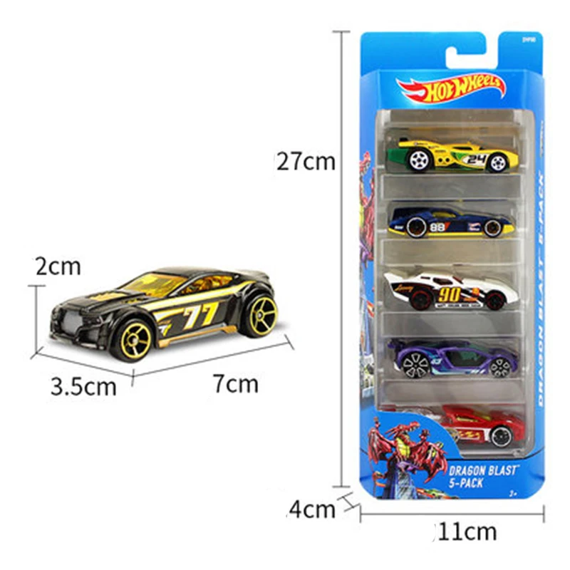 Hot Wheels Оригинал 5 шт./компл. литая металлическая мини модель автомобиля 1:64 детские